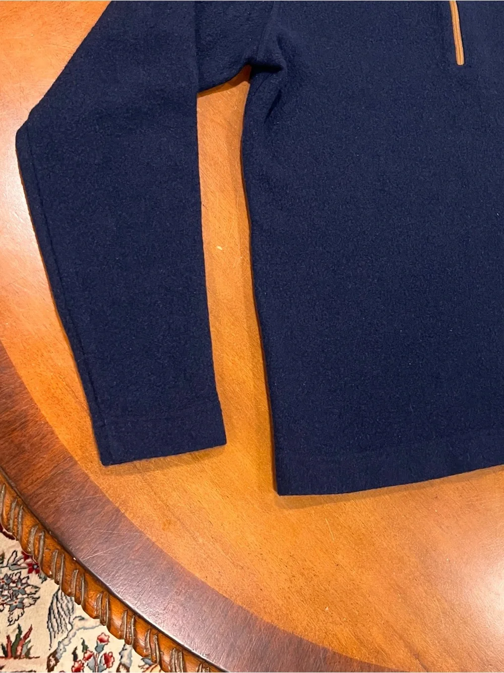 Toad & Co. Men’s Kennicott Wool Blend 1/4 Zip Sweater‎ Navy Blue XL Pullover